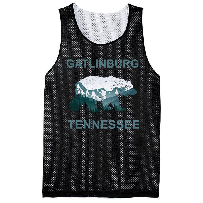 Gatlinburg Tennessee Great Smoky Mountains Bear Gift Mesh Reversible Basketball Jersey Tank