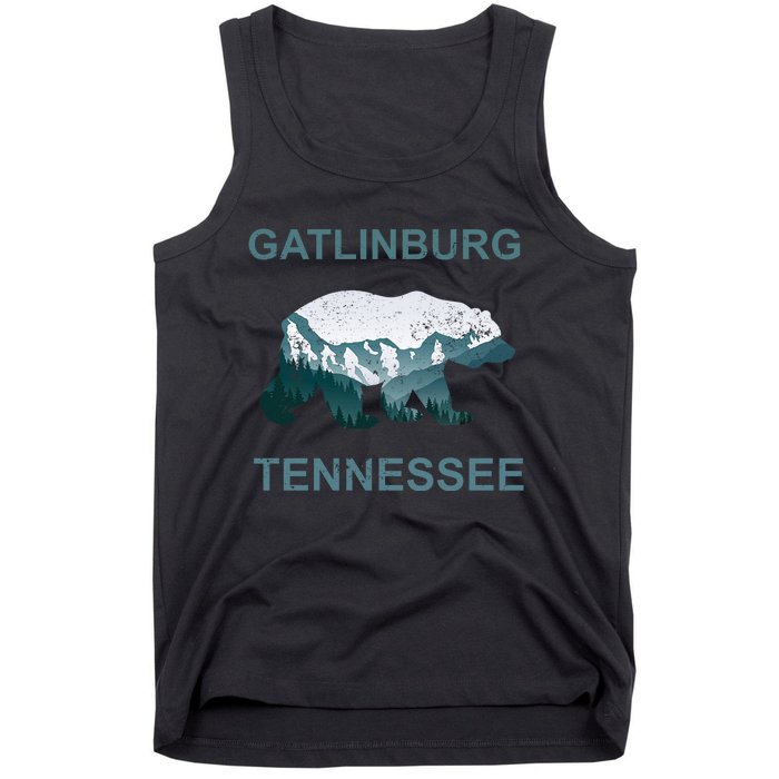 Gatlinburg Tennessee Great Smoky Mountains Bear Gift Tank Top