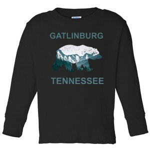 Gatlinburg Tennessee Great Smoky Mountains Bear Gift Toddler Long Sleeve Shirt