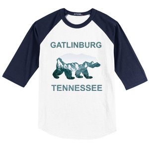 Gatlinburg Tennessee Great Smoky Mountains Bear Gift Baseball Sleeve Shirt