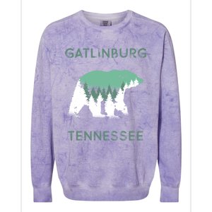 Gatlinburg Tennessee Great Smoky Mountains Bear Gift Colorblast Crewneck Sweatshirt