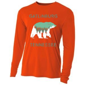 Gatlinburg Tennessee Great Smoky Mountains Bear Gift Cooling Performance Long Sleeve Crew