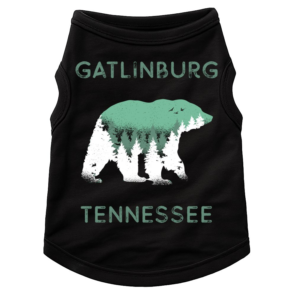 Gatlinburg Tennessee Great Smoky Mountains Bear Gift Doggie Tank