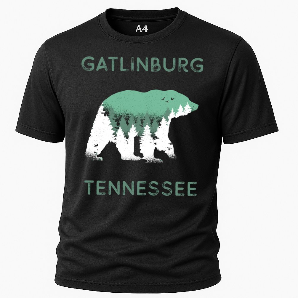 Gatlinburg Tennessee Great Smoky Mountains Bear Gift Cooling Performance Crew T-Shirt