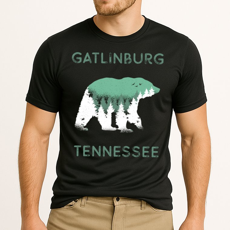 Gatlinburg Tennessee Great Smoky Mountains Bear Gift Cooling Performance Crew T-Shirt
