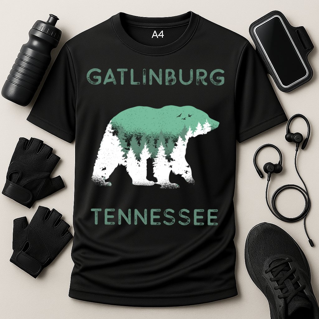 Gatlinburg Tennessee Great Smoky Mountains Bear Gift Cooling Performance Crew T-Shirt