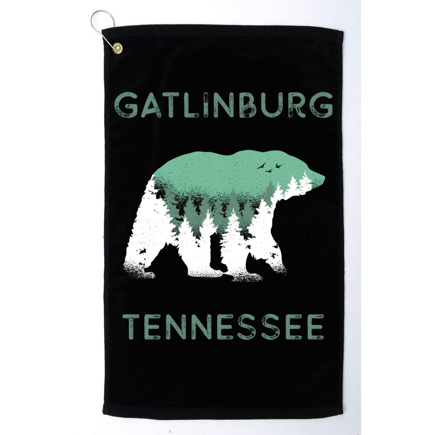 Gatlinburg Tennessee Great Smoky Mountains Bear Gift Golf Towel