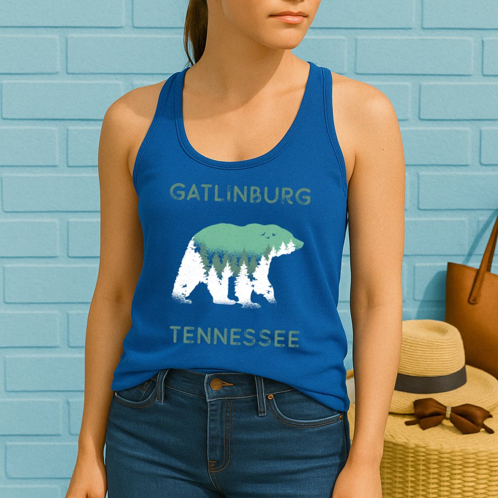 Gatlinburg Tennessee Great Smoky Mountains Bear Gift Womens Tank Top
