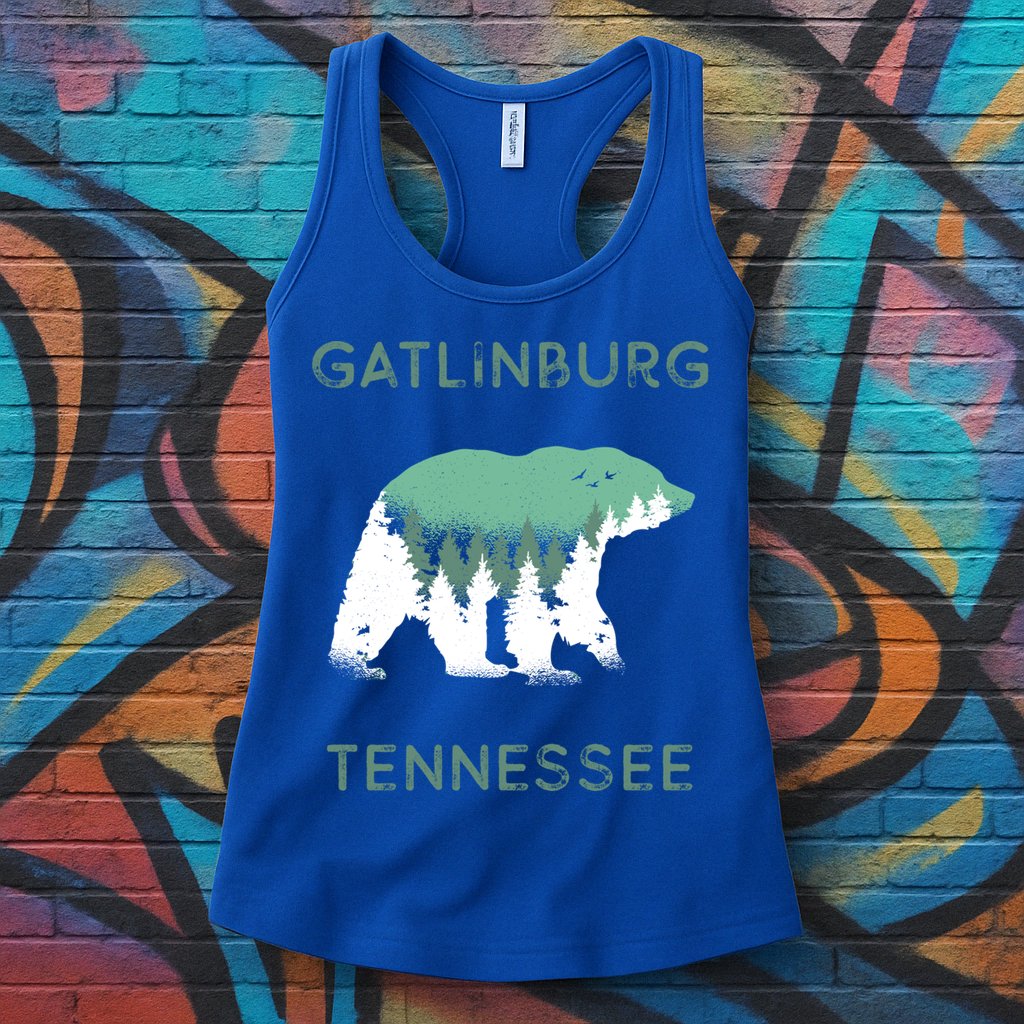 Gatlinburg Tennessee Great Smoky Mountains Bear Gift Womens Tank Top