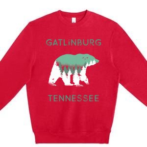 Gatlinburg Tennessee Great Smoky Mountains Bear Gift Premium Crewneck Sweatshirt