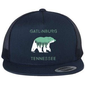 Gatlinburg Tennessee Great Smoky Mountains Bear Gift Flat Bill Trucker Hat