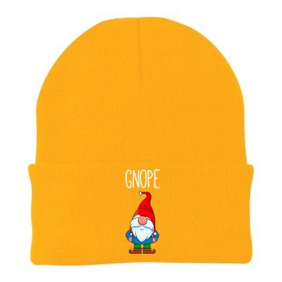 Gnope Tomte Garden Gnome Gift Funny Scandinavian Nope Meaningful Gift Knit Cap Winter Beanie