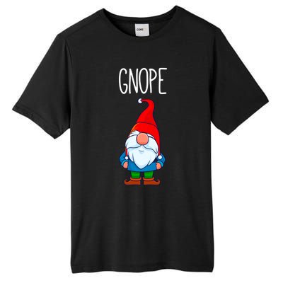 Gnope Tomte Garden Gnome Gift Funny Scandinavian Nope Meaningful Gift Tall Fusion ChromaSoft Performance T-Shirt