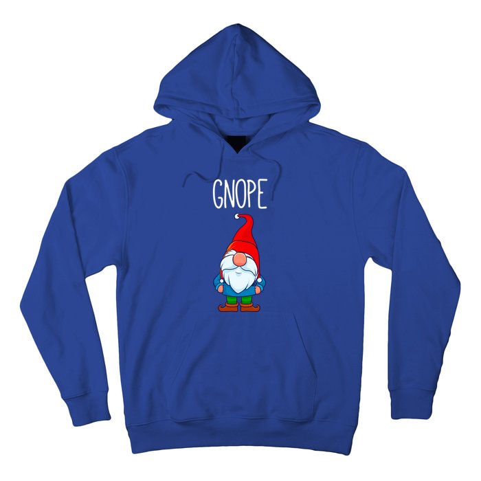 Gnope Tomte Garden Gnome Gift Funny Scandinavian Nope Meaningful Gift Hoodie