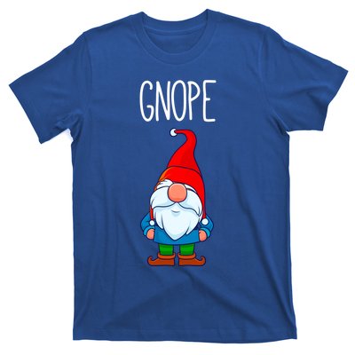 Gnope Tomte Garden Gnome Gift Funny Scandinavian Nope Meaningful Gift T-Shirt