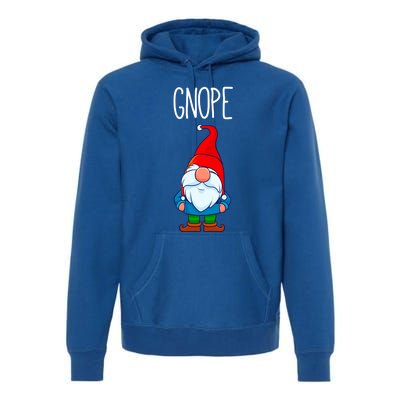 Gnope Tomte Garden Gnome Gift Funny Scandinavian Nope Meaningful Gift Premium Hoodie