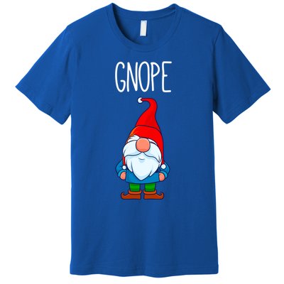 Gnope Tomte Garden Gnome Gift Funny Scandinavian Nope Meaningful Gift Premium T-Shirt