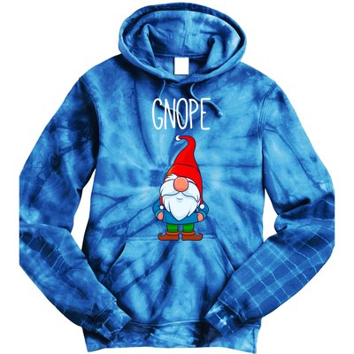 Gnope Tomte Garden Gnome Gift Funny Scandinavian Nope Meaningful Gift Tie Dye Hoodie