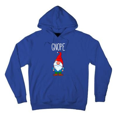 Gnope Tomte Garden Gnome Gift Funny Scandinavian Nope Meaningful Gift Tall Hoodie