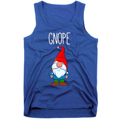 Gnope Tomte Garden Gnome Gift Funny Scandinavian Nope Meaningful Gift Tank Top