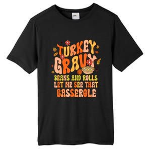 Groovy Turkey Gravy Beans And Rolls Thanksgiving Gift Tall Fusion ChromaSoft Performance T-Shirt