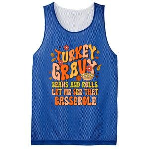 Groovy Turkey Gravy Beans And Rolls Thanksgiving Gift Mesh Reversible Basketball Jersey Tank