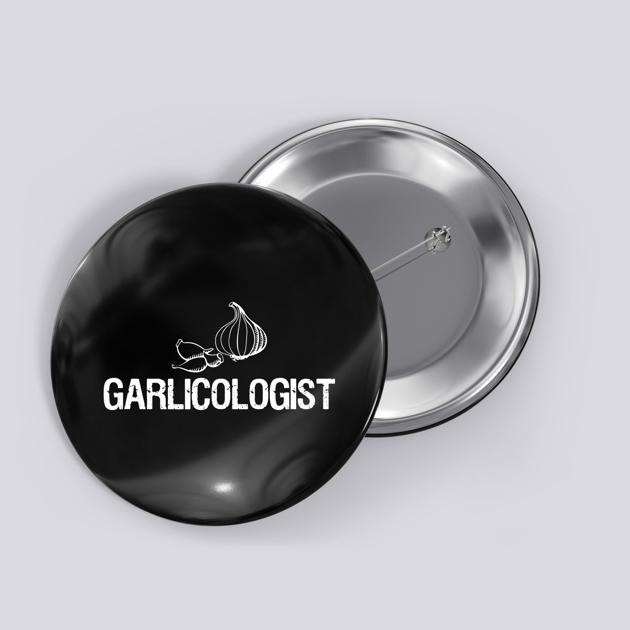 Garlic T Garlicologist Funny Chef Garlic Bulb Button
