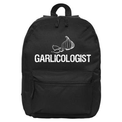 Garlic T Garlicologist Funny Chef Garlic Bulb 16 in Basic Backpack
