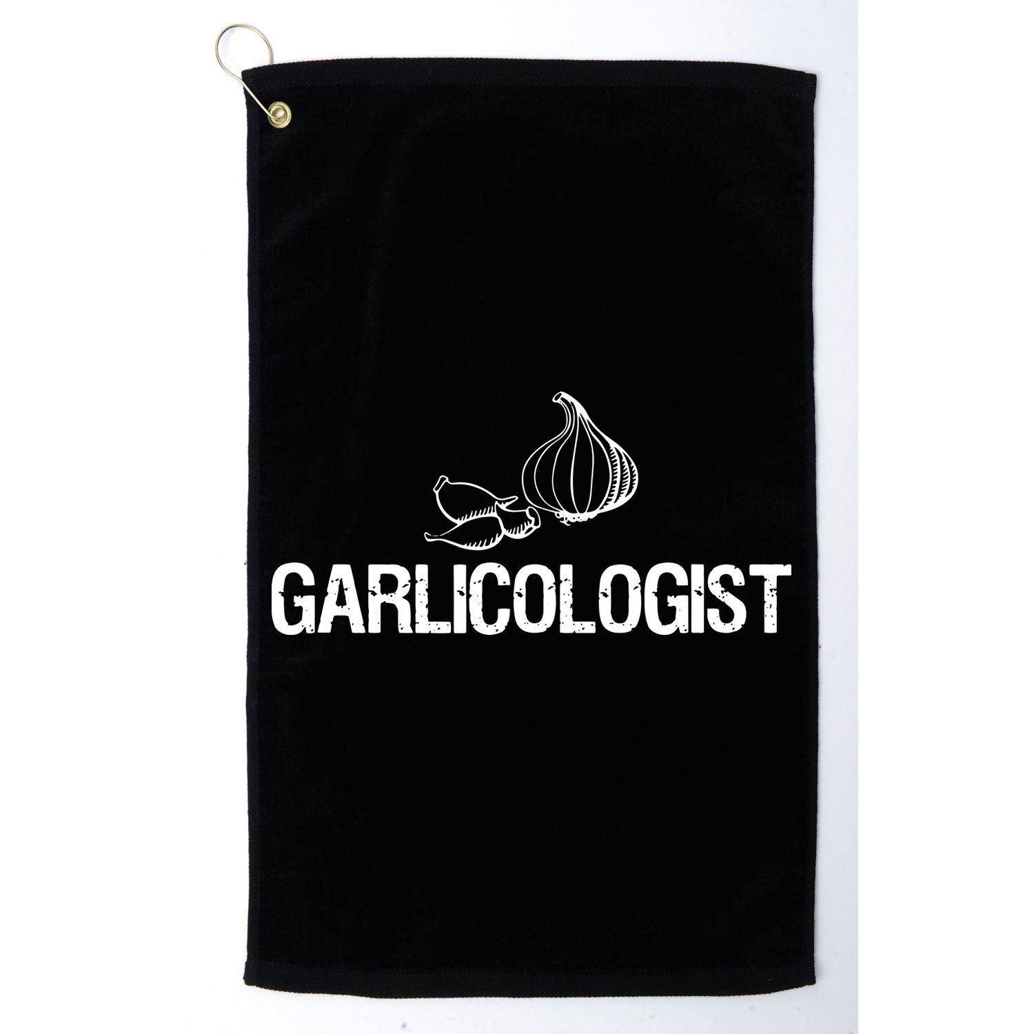 Garlic T Garlicologist Funny Chef Garlic Bulb Golf Towel