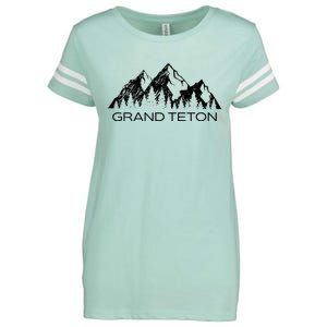 Grand Teton Grand Teton National Park Wyoming Enza Ladies Jersey Football T-Shirt