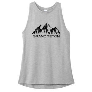 Grand Teton Grand Teton National Park Wyoming Ladies PosiCharge Tri-Blend Wicking Tank