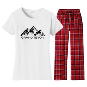 Grand Teton Grand Teton National Park Wyoming Women's Flannel Pajama Set