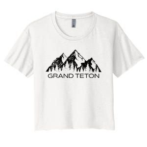 Grand Teton Grand Teton National Park Wyoming Women's Crop Top Tee