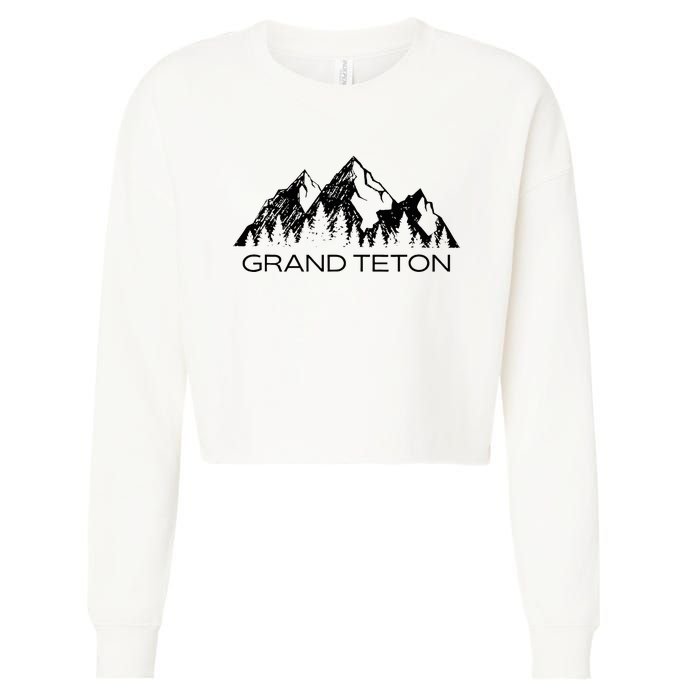 Grand Teton Grand Teton National Park Wyoming Cropped Pullover Crew