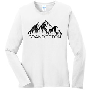 Grand Teton Grand Teton National Park Wyoming Ladies Long Sleeve Shirt