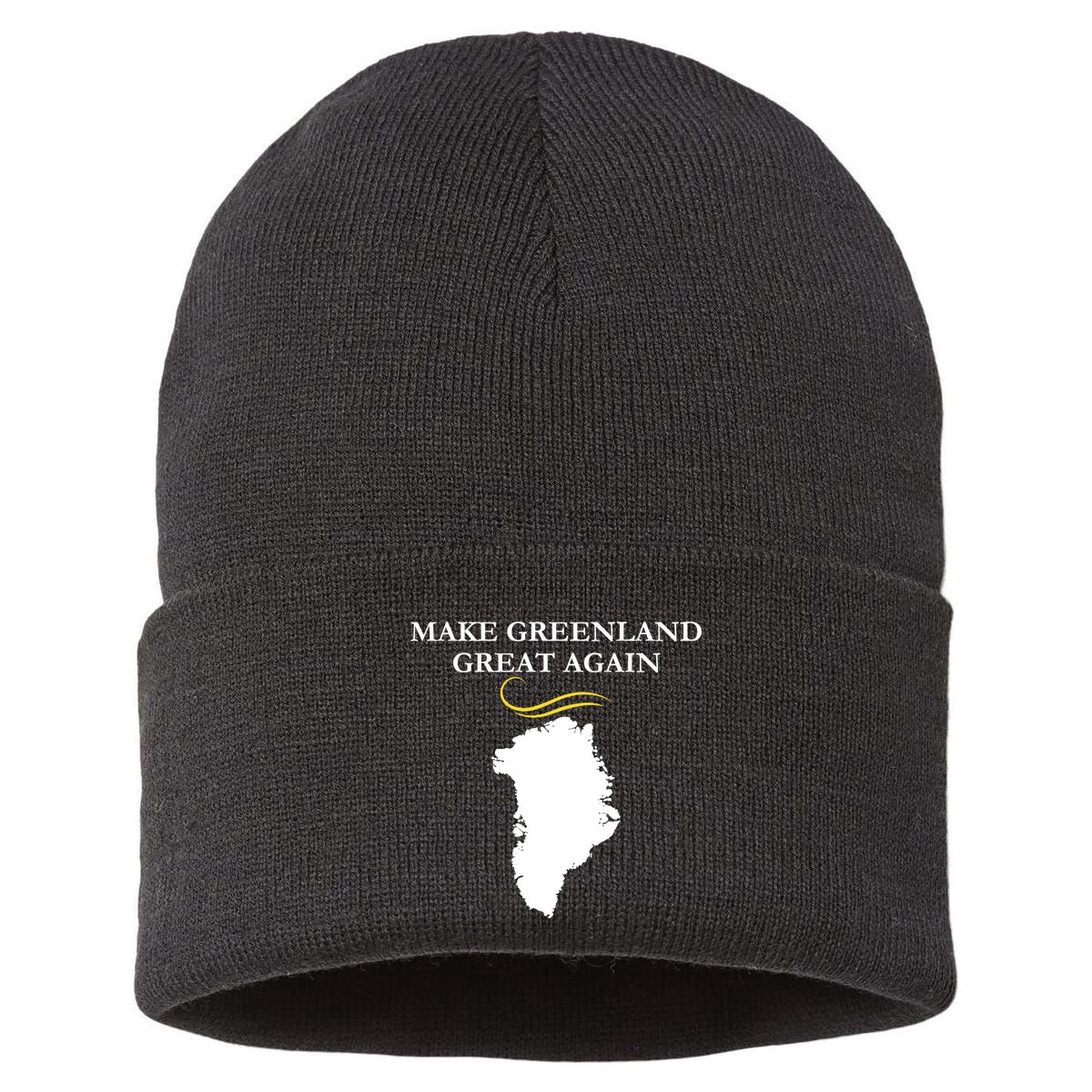 Greenland Trump Hair Make Greenland Great Again Sustainable Knit Beanie