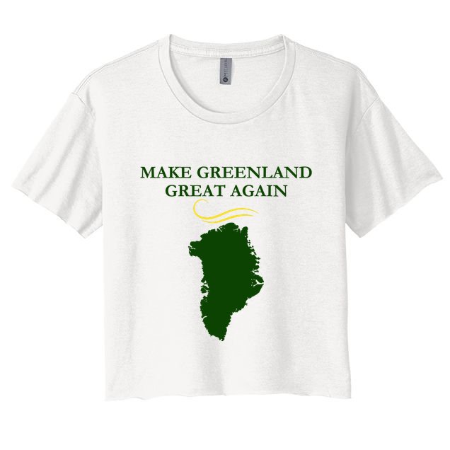 Greenland Trump Hair Make Greenland Great Again Crop Top