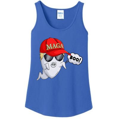 Ghost Trump Halloween Costume Maga Donald Trump Boo Ladies Essential Tank