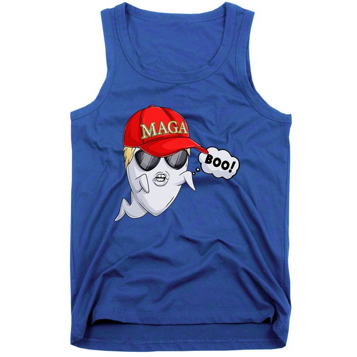 Ghost Trump Halloween Costume Maga Donald Trump Boo Tank Top