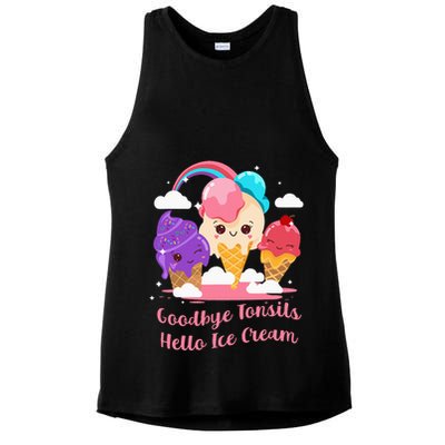 Goodbye Tonsils Hello Ice Cream Tonsillectomy Surgery Ladies PosiCharge Tri-Blend Wicking Tank