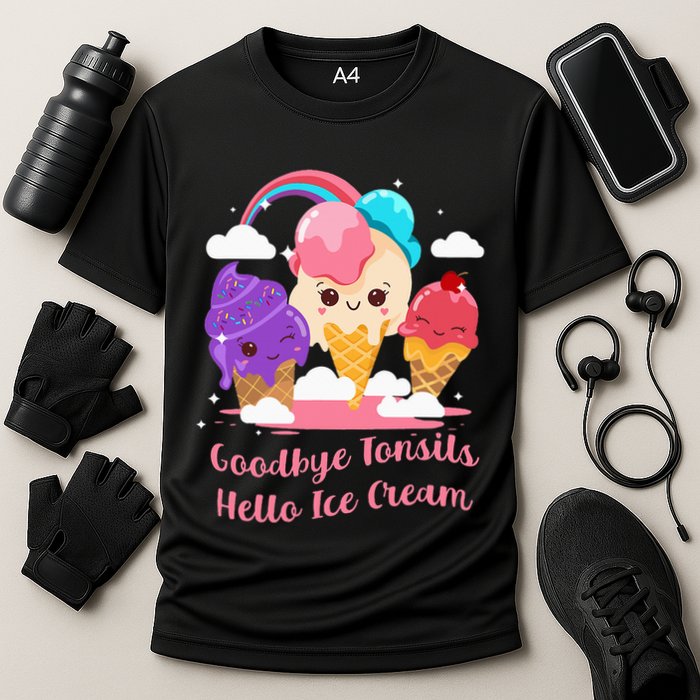 Goodbye Tonsils Hello Ice Cream Tonsillectomy Surgery Performance Shirt