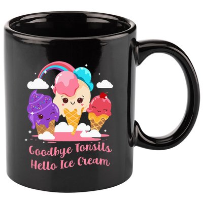 Goodbye Tonsils Hello Ice Cream Tonsillectomy Surgery 11oz C Handle Ceramic Mug