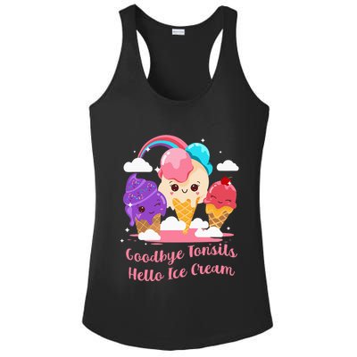 Goodbye Tonsils Hello Ice Cream Tonsillectomy Surgery Ladies PosiCharge Competitor Racerback Tank