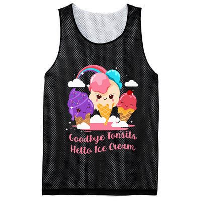 Goodbye Tonsils Hello Ice Cream Tonsillectomy Surgery Mesh Reversible Basketball Jersey Tank