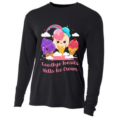 Goodbye Tonsils Hello Ice Cream Tonsillectomy Surgery Cooling Performance Long Sleeve Crew