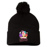 Goodbye Tonsils Hello Ice Cream Tonsillectomy Surgery Pom Pom 12in Knit Beanie