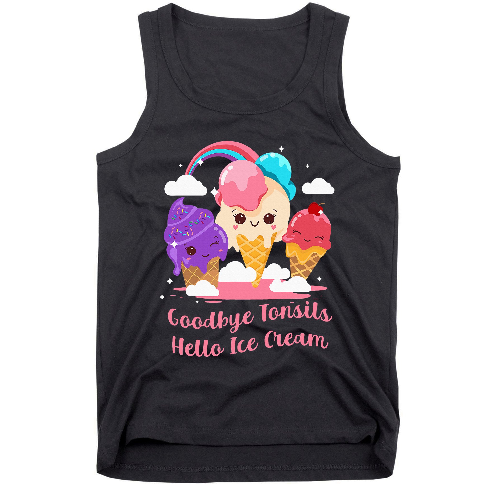 Goodbye Tonsils Hello Ice Cream Tonsillectomy Surgery Tank Top