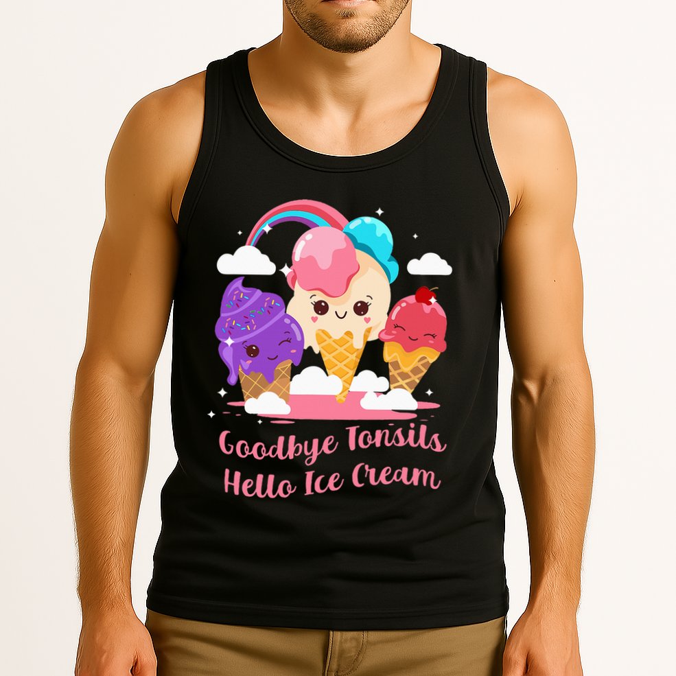 Goodbye Tonsils Hello Ice Cream Tonsillectomy Surgery Tank Top