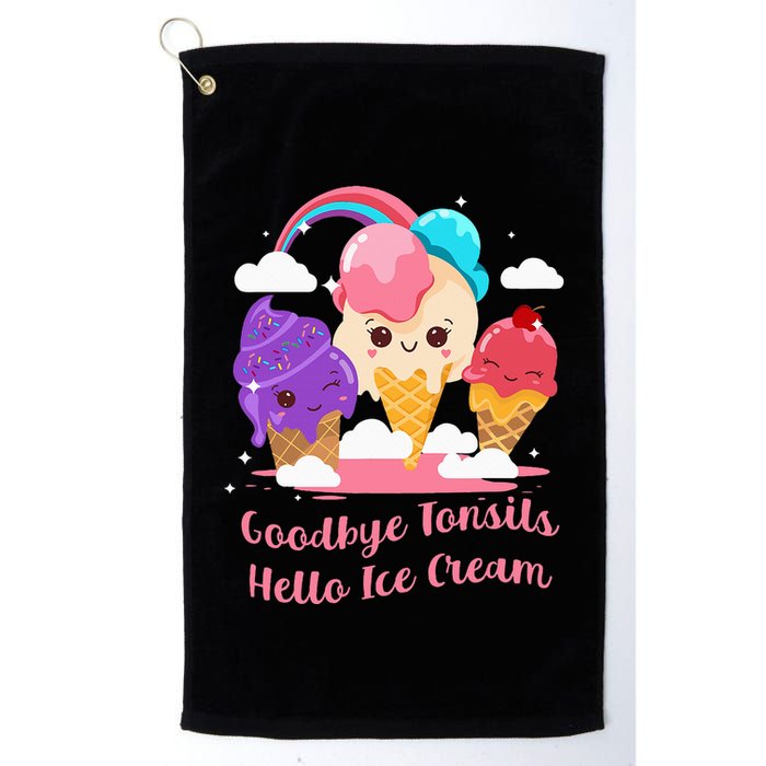 Goodbye Tonsils Hello Ice Cream Tonsillectomy Surgery Golf Towel
