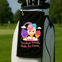 Goodbye Tonsils Hello Ice Cream Tonsillectomy Surgery Golf Towel